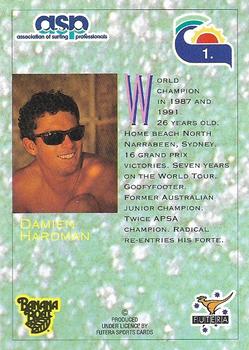 1993 Futera Hot Surf #1 Damien Hardman Back